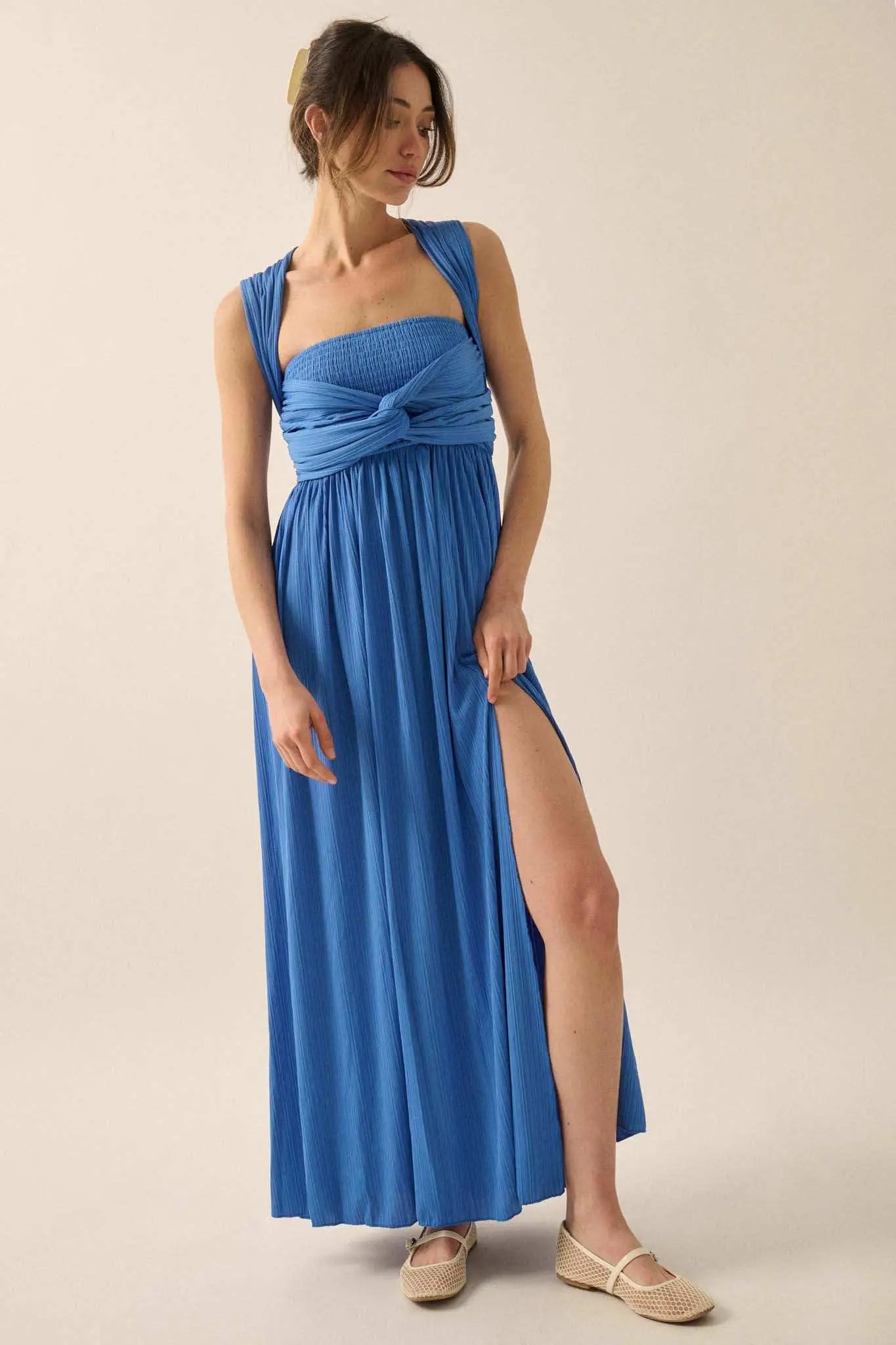 The Emma Infinity Dress in Cotton Ribbed Knit