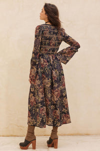 Boho Blossoms Floral Bell-Sleeve Midi Dress - ShopPromesa