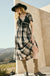 True Country Plaid and Lace Puff-Sleeve Midi Dress - ShopPromesa