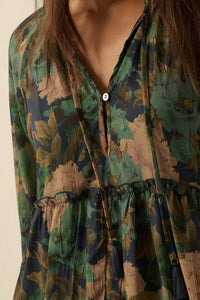 Potpourri Grove Tiered Floral Midi Prairie Dress - ShopPromesa