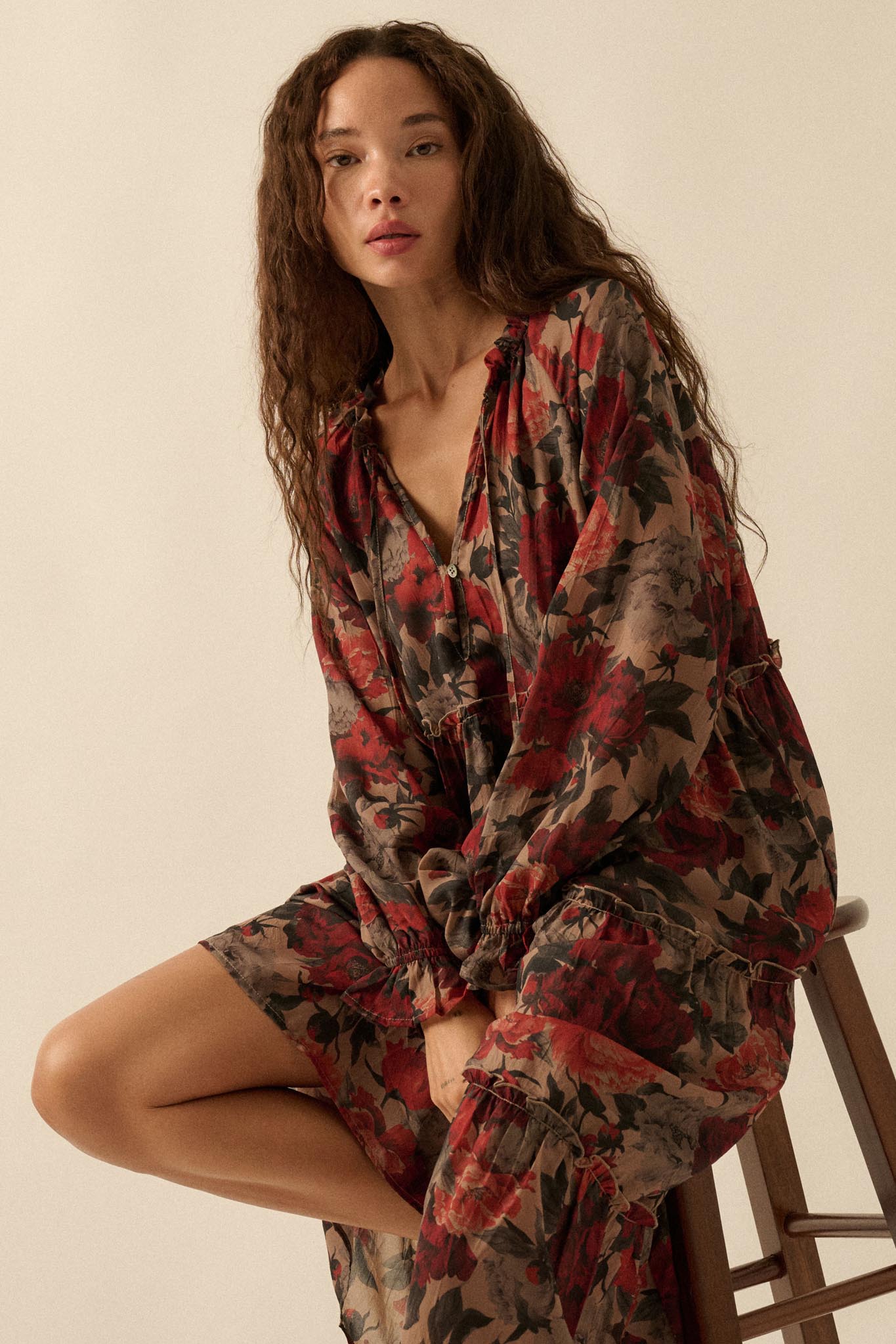 Potpourri Grove Tiered Floral Midi Prairie Dress - ShopPromesa