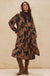 Modern Vintage Abstract-Print Midi Prairie Dress - ShopPromesa