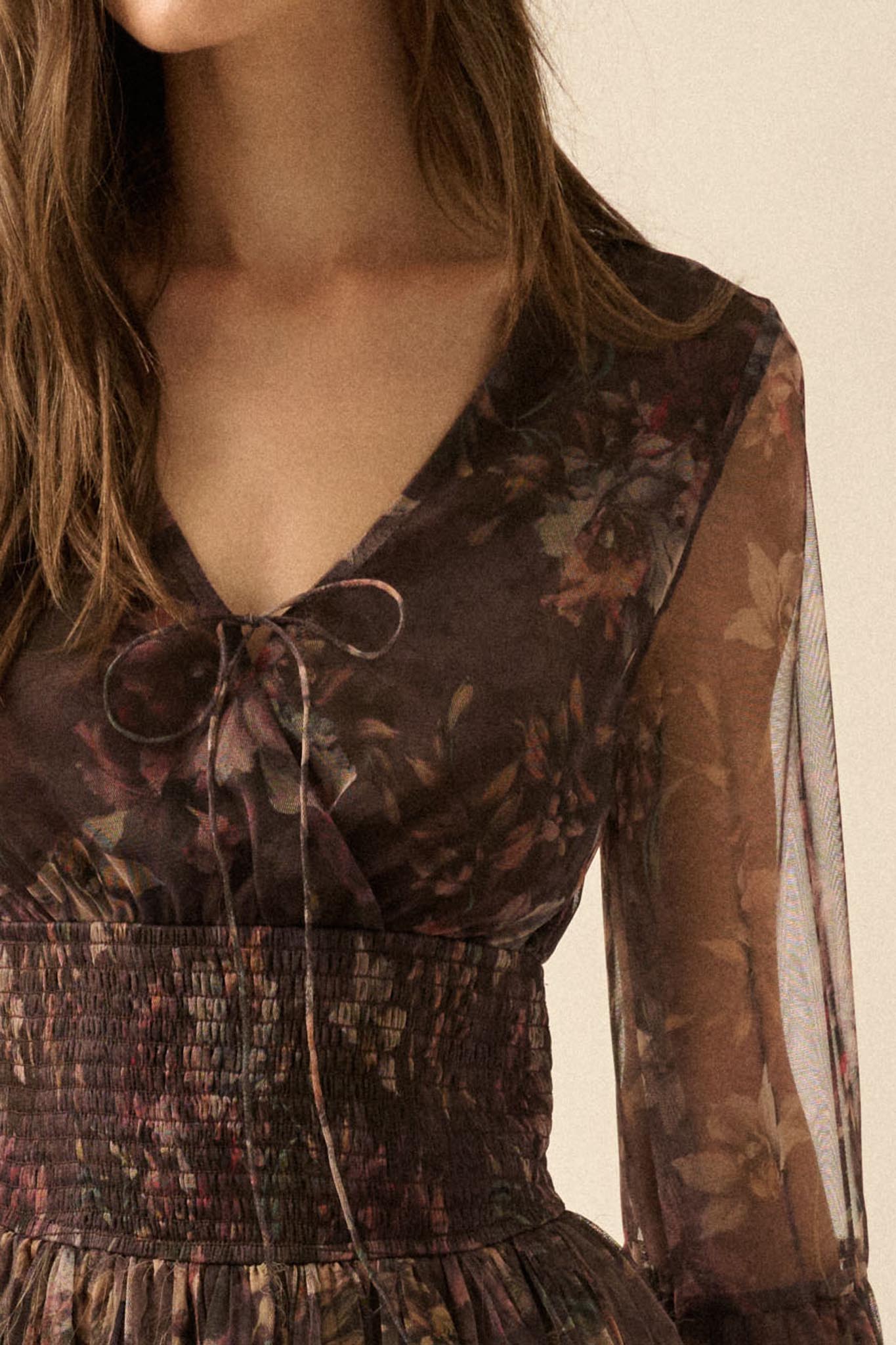 Pure Bliss Layered Floral Tulle Pleated Mini Dress - ShopPromesa