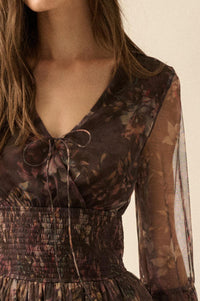 Pure Bliss Layered Floral Tulle Pleated Mini Dress - ShopPromesa