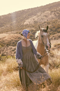 Love Story Smocked Tonal-Stripe Midi Peasant Dress - ShopPromesa