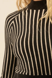 Style Lines Striped Bell-Sleeve Maxi Sweater Dress - ShopPromesa