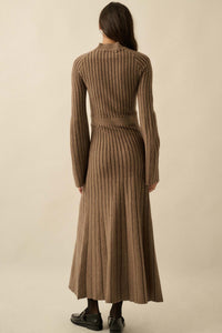 Style Lines Striped Bell-Sleeve Maxi Sweater Dress - ShopPromesa