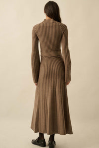 Style Lines Striped Bell-Sleeve Maxi Sweater Dress - ShopPromesa