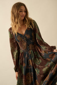 Beautiful Blooms Smocked Floral Maxi Peasant Dress - ShopPromesa