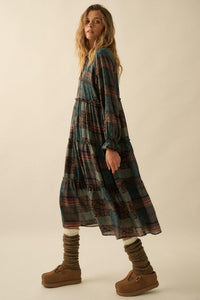 Piece by Piece Patchwork-Print Midi Prairie Dress - ShopPromesa