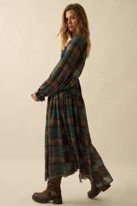 Pieces of Me Patchwork-Print Smocked Midi Dress - ShopPromesa