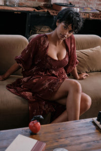 Delicate Blossoms Smocked Floral Chiffon Midi Dress - ShopPromesa