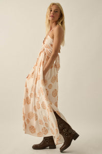 Summer Delight Floral Tie-Back Halter Maxi Dress - ShopPromesa