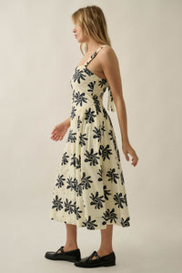 Twirling Blooms Floral-Print Pocket Midi Dress - ShopPromesa