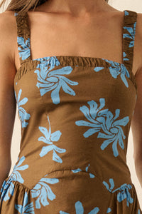 Twirling Blooms Floral-Print Pocket Midi Dress - ShopPromesa