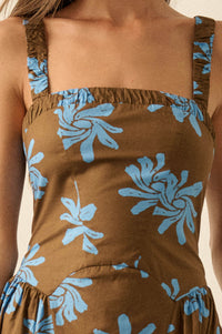 Twirling Blooms Floral-Print Pocket Midi Dress - ShopPromesa