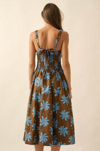 Twirling Blooms Floral-Print Pocket Midi Dress - ShopPromesa