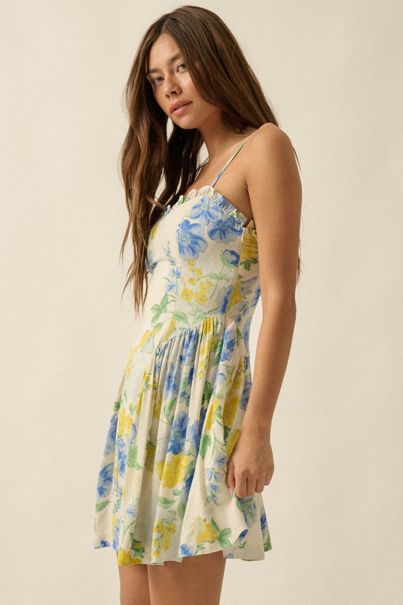 Endless Beauty Floral-Print Sweetheart Mini Dress - ShopPromesa