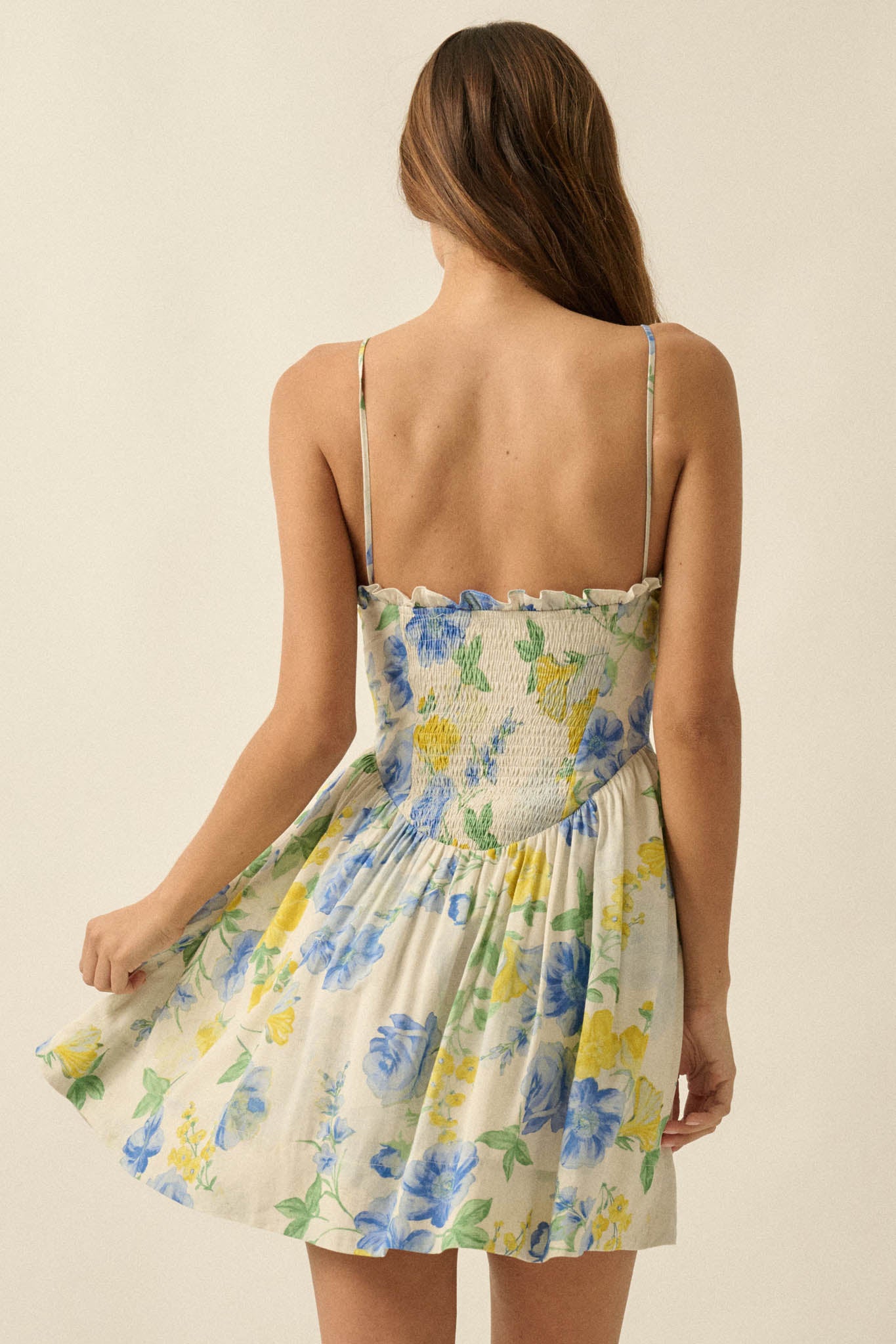 Endless Beauty Floral-Print Sweetheart Mini Dress - ShopPromesa