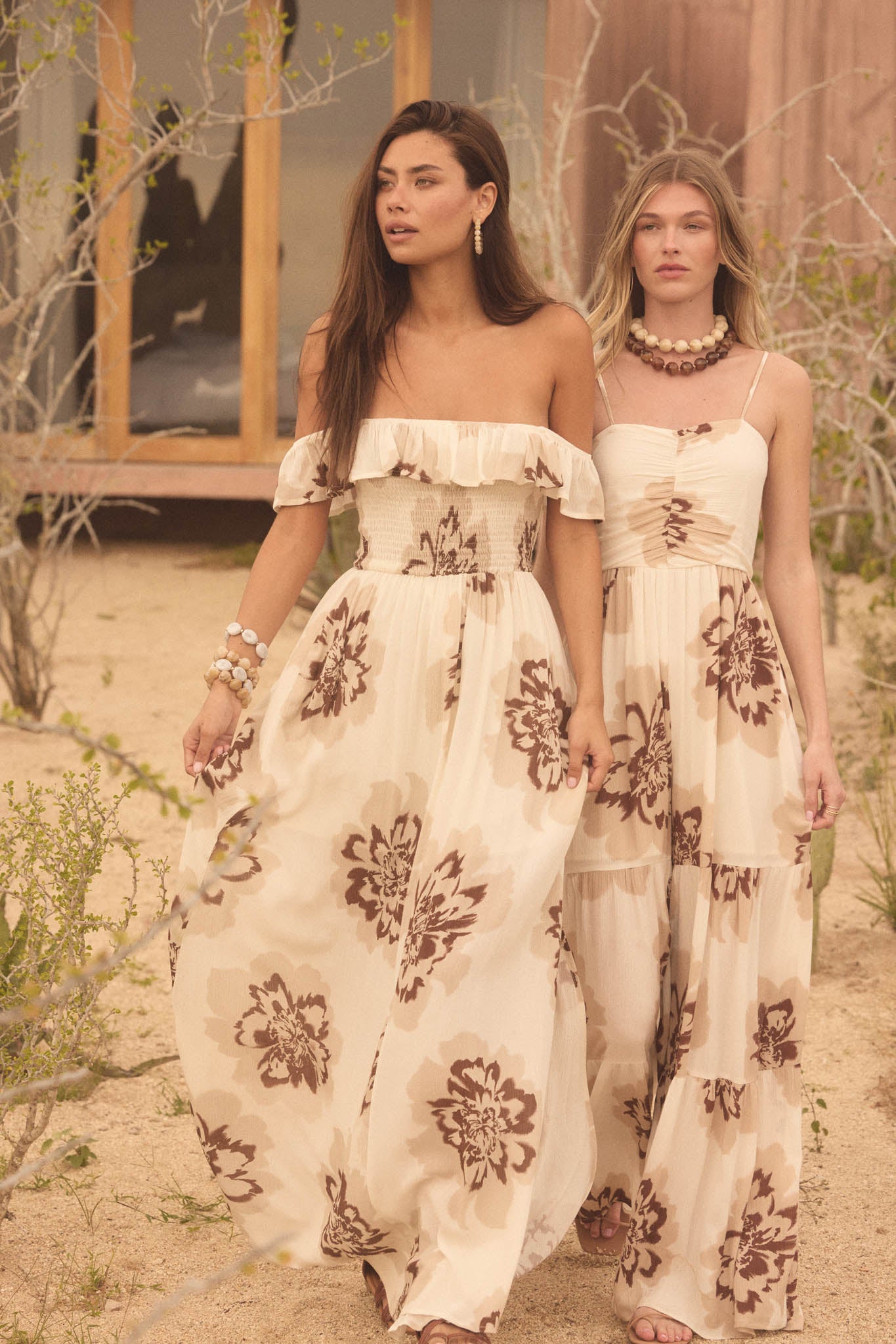 Blooming Up Floral Smocked Ruffle Maxi Dress - ShopPromesa