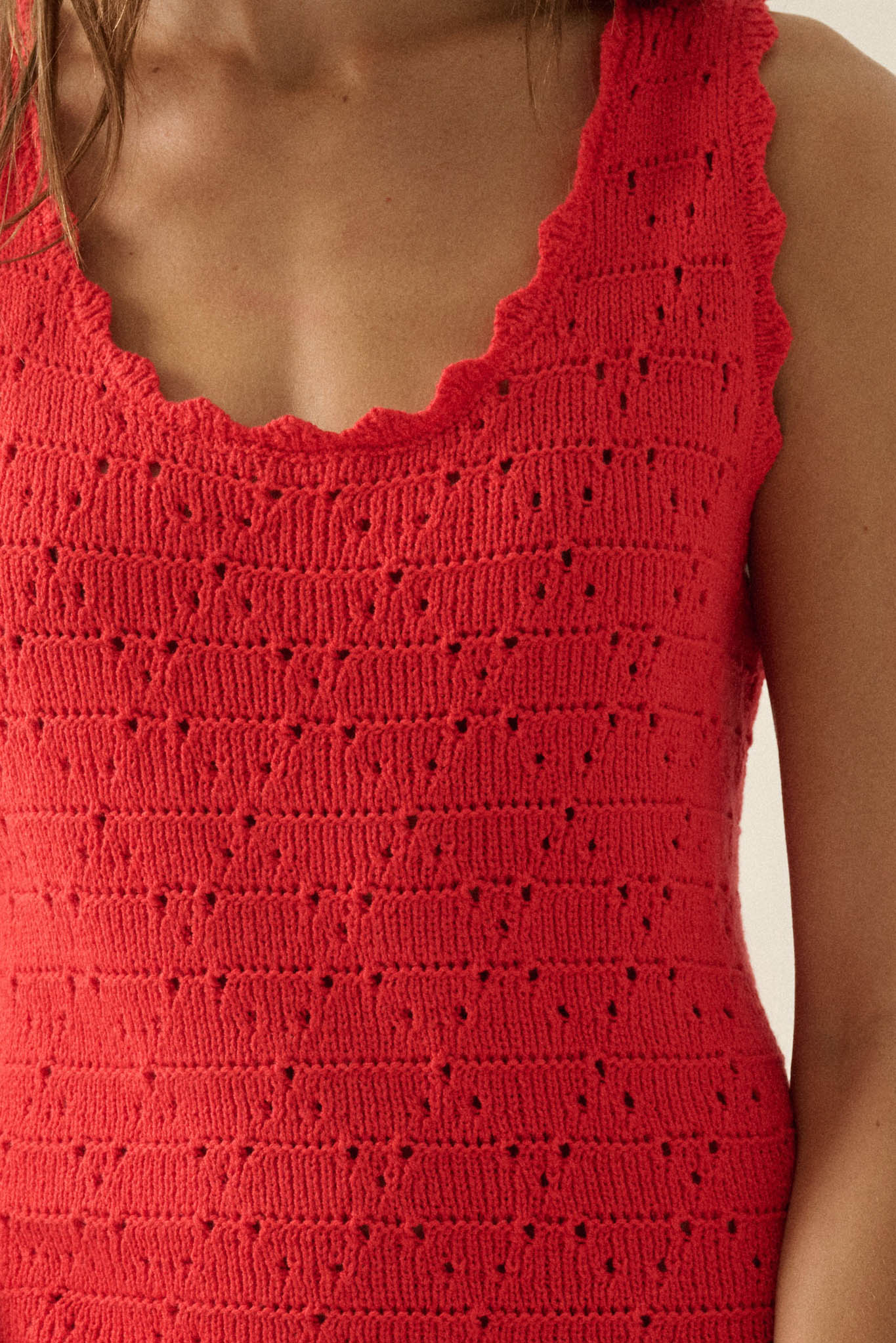Carefree Days Pointelle Crochet-Knit Mini Dress - ShopPromesa