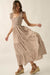Sweet Treat Smocked Gingham Ruffle Midi Dress