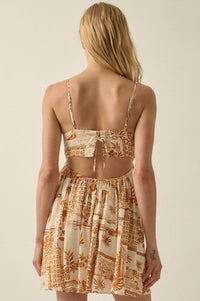 Island Girl Tropical-Print Babydoll Mini Dress - ShopPromesa