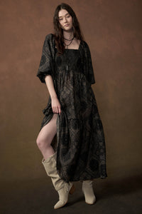 Pretty in Paisley Bandana-Print Smocked Maxi Dress - ShopPromesa