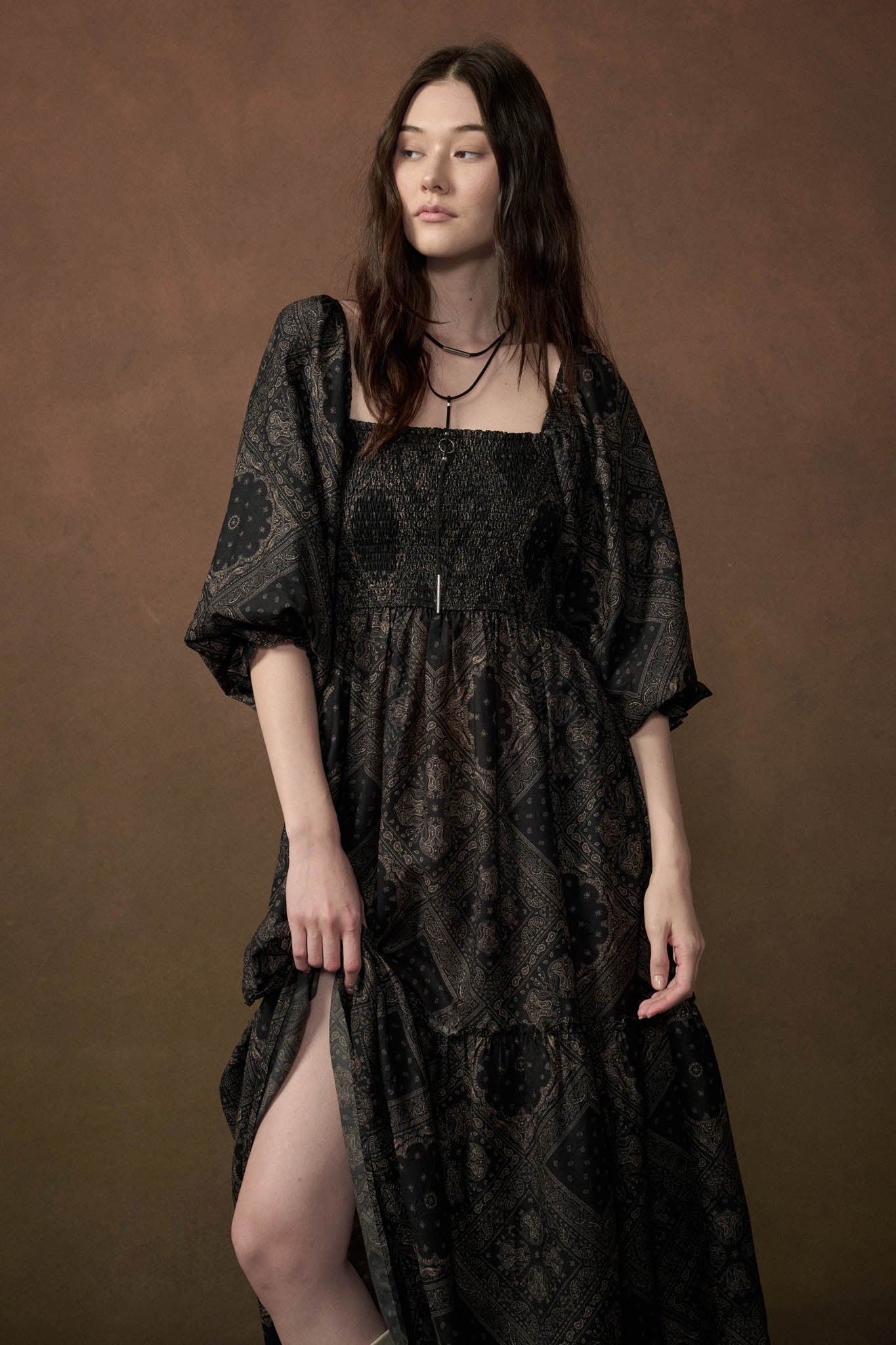 Pretty in Paisley Bandana-Print Smocked Maxi Dress - ShopPromesa