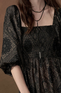 Pretty in Paisley Bandana-Print Smocked Maxi Dress - ShopPromesa