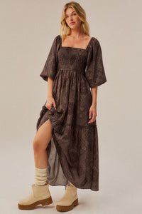 Pretty in Paisley Bandana-Print Smocked Maxi Dress - ShopPromesa