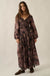 Faded Bouquet Floral Smocked Maxi Peasant Dress - ShopPromesa