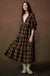 Plaid Dreams Tiered Long-Sleeve Midi Prairie Dress - ShopPromesa