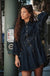 Blue Jean Baby Pleated Button-Up Mini Shirt Dress - ShopPromesa