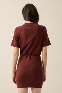 Clean Slate Knit Button-Up Belted Mini Sweater Dress - ShopPromesa