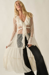 Secret Kisses Sheer Net Lace Ruffled Layering Dress - ShopPromesa
