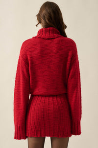 Speak Up Wide-Sleeve Turtleneck Mini Sweater Dress - ShopPromesa