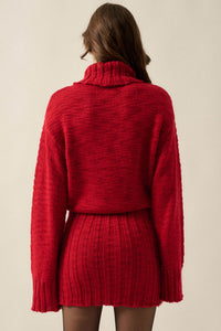 Speak Up Wide-Sleeve Turtleneck Mini Sweater Dress - ShopPromesa