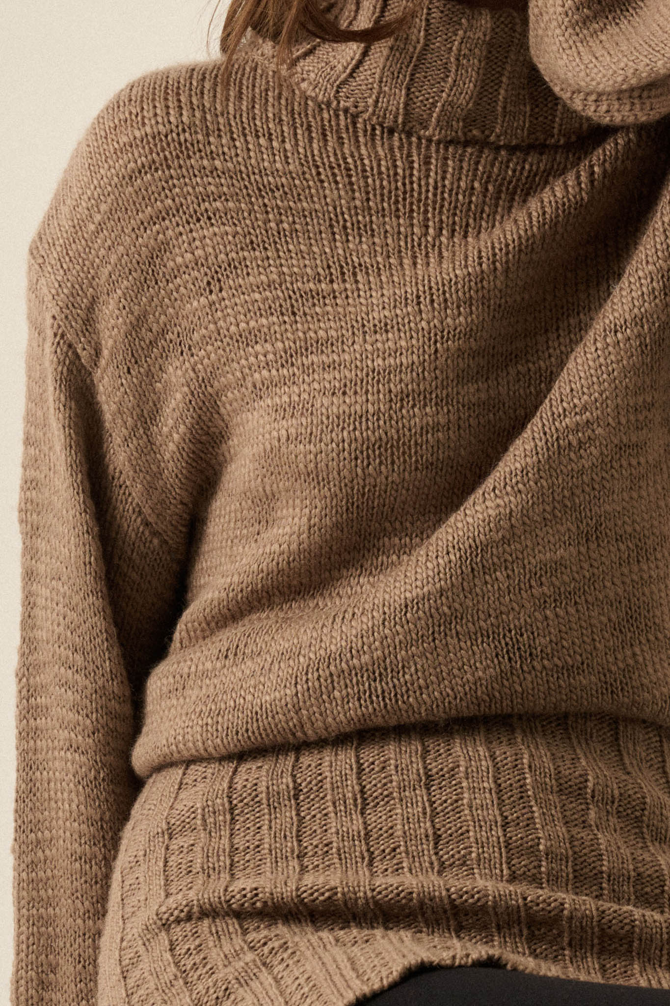Speak Up Wide-Sleeve Turtleneck Mini Sweater Dress - ShopPromesa