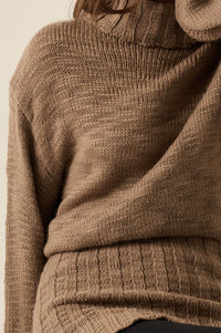 Speak Up Wide-Sleeve Turtleneck Mini Sweater Dress - ShopPromesa