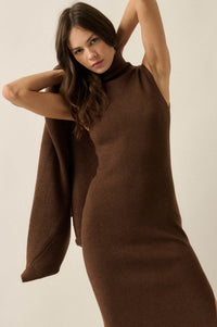 Stay True Ribbed Knit Sleeveless Midi Sweater Dress - ShopPromesa