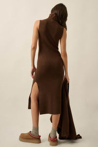 Stay True Ribbed Knit Sleeveless Midi Sweater Dress - ShopPromesa