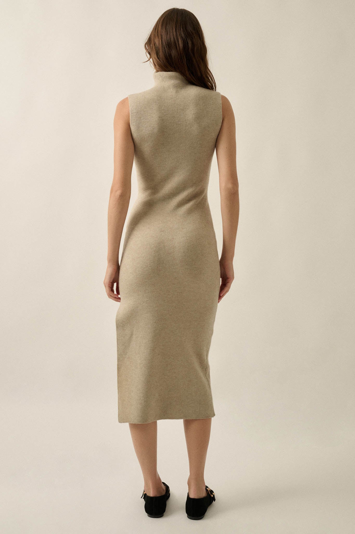 Stay True Ribbed Knit Sleeveless Midi Sweater Dress - ShopPromesa