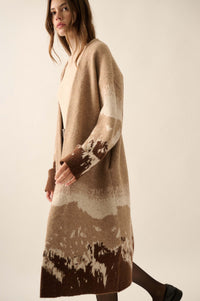 Northern Range Open-Front Graphic Duster Cardigan - ShopPromesa