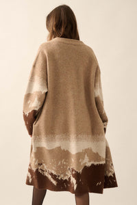 Northern Range Open-Front Graphic Duster Cardigan - ShopPromesa