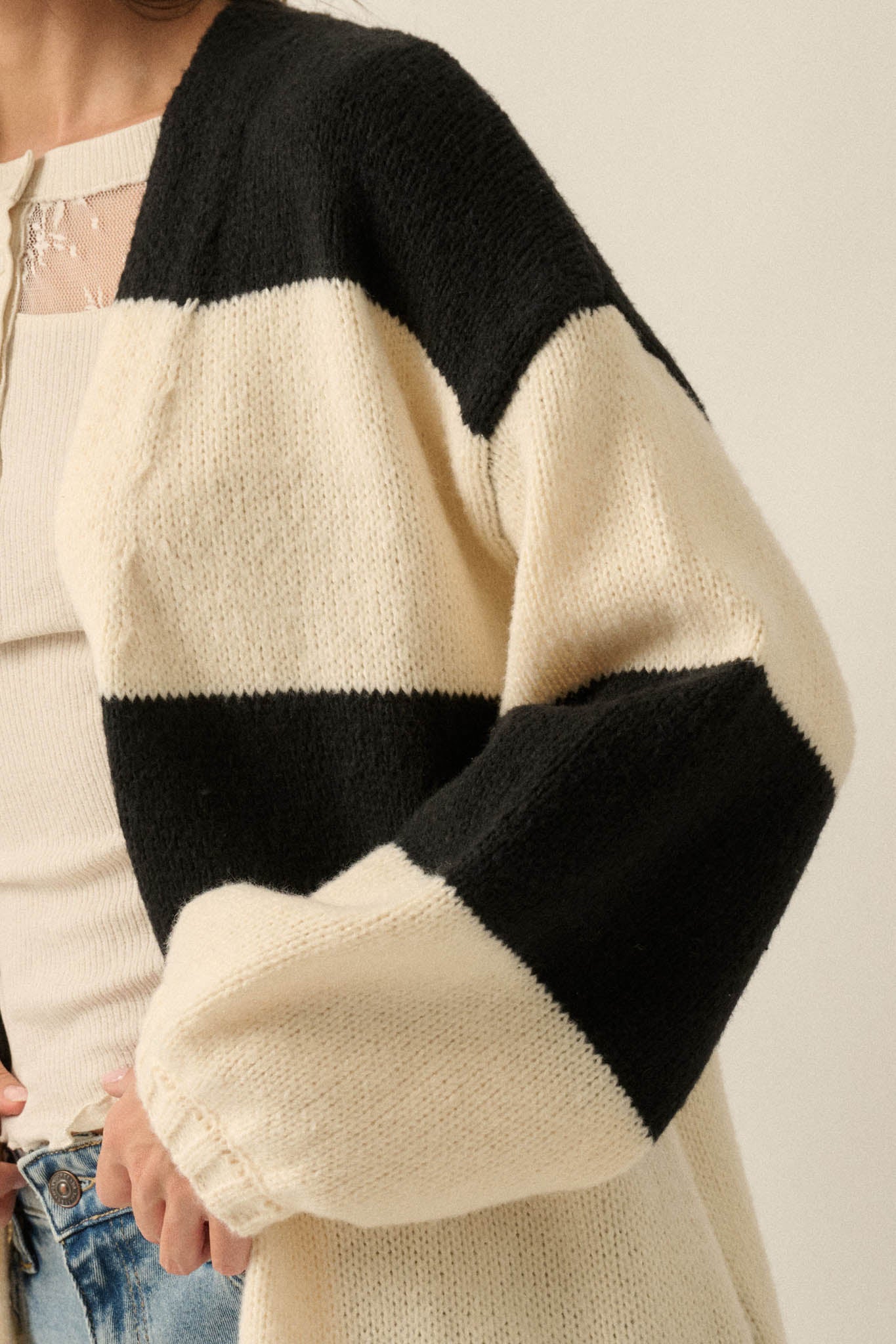 Cozy Days Colorblock Striped Duster Cardigan