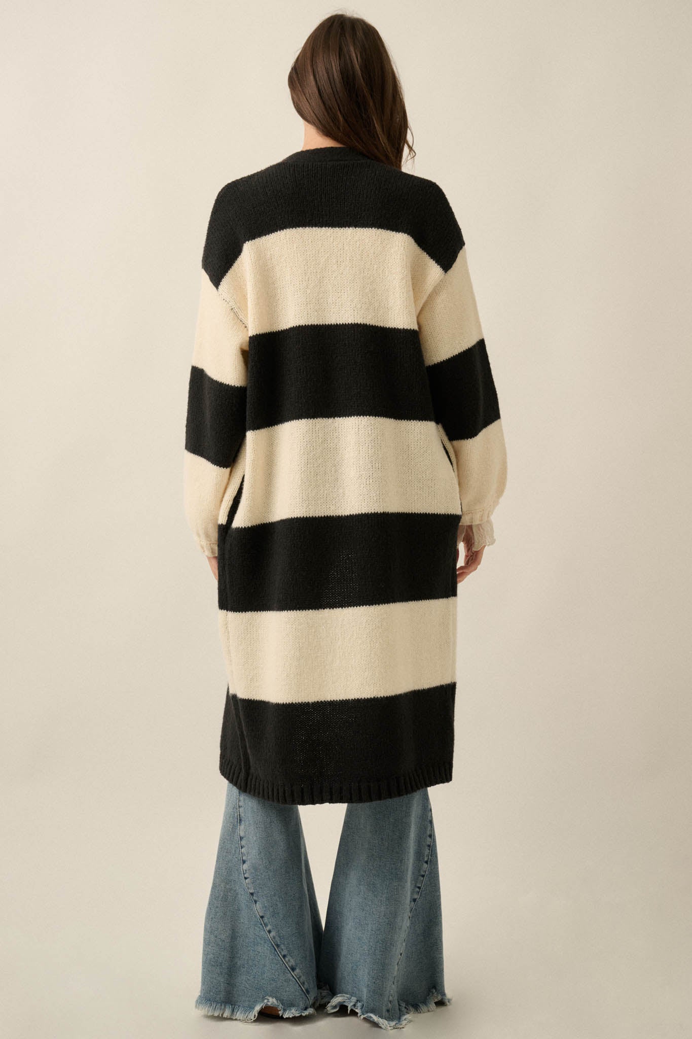 Cozy Days Colorblock Striped Duster Cardigan