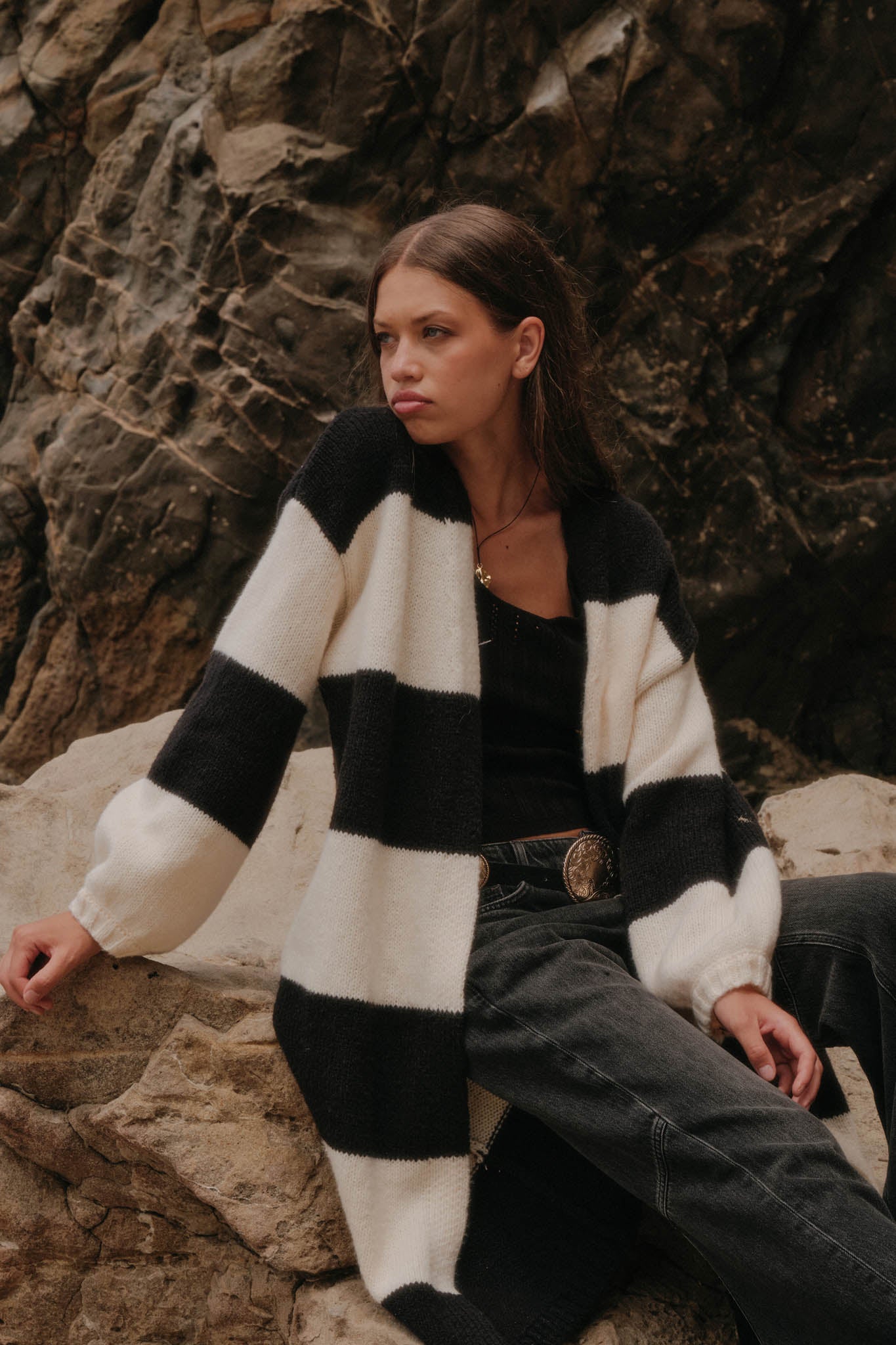 Cozy Days Colorblock Striped Duster Cardigan