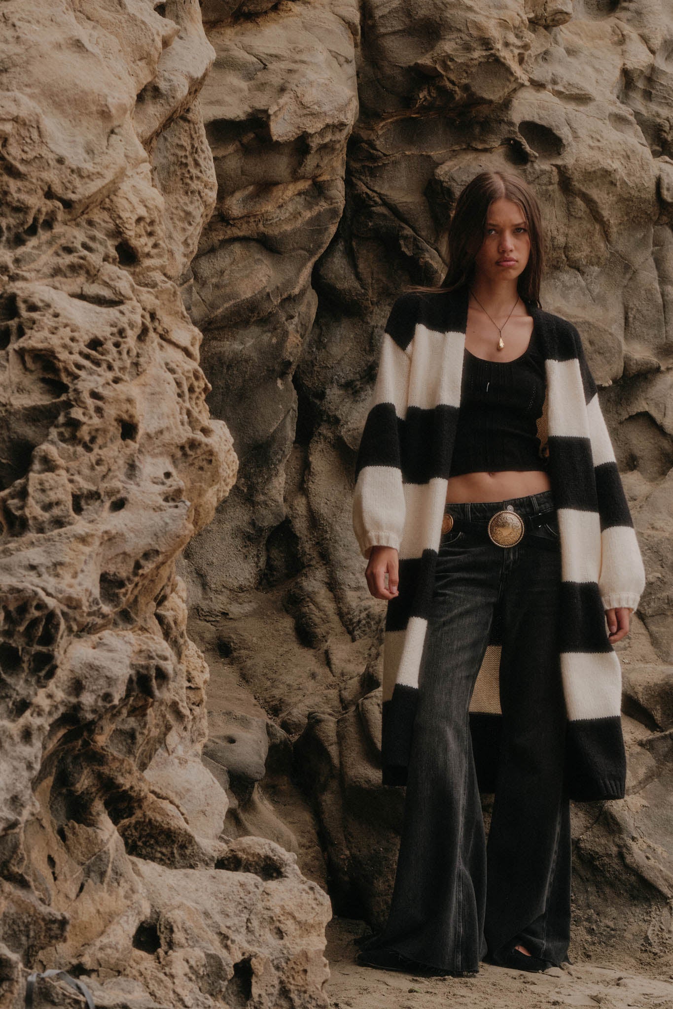 Cozy Days Colorblock Striped Duster Cardigan
