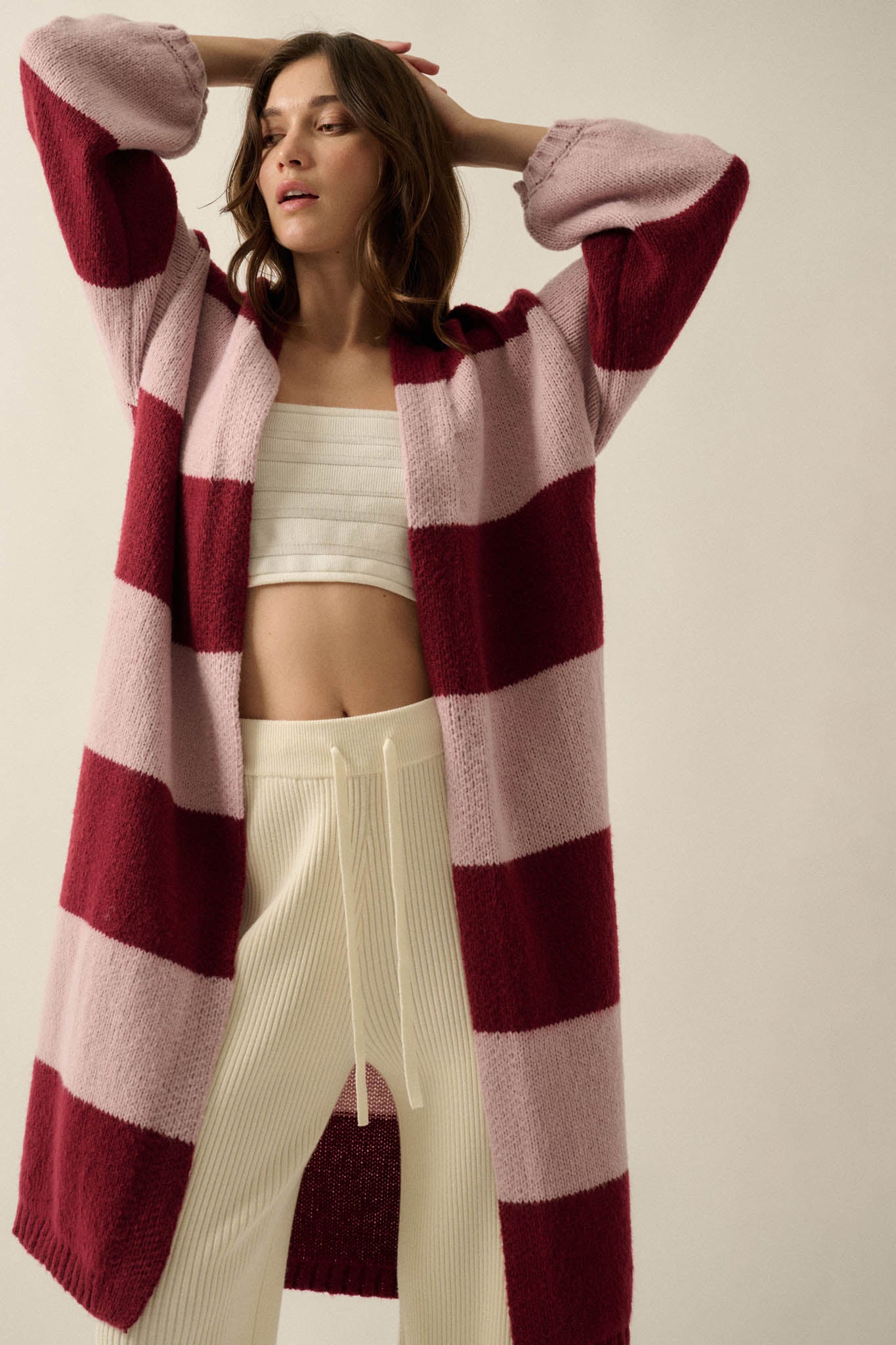 Cozy Days Colorblock Striped Duster Cardigan